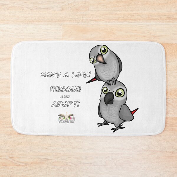 Item preview, Save a Life!  Rescue & Adopt ~ African Grey  designed and sold by HappyWings.