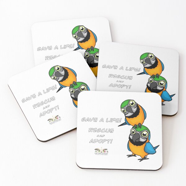 Item preview, Save a Life!  Rescue & Adopt ~ Blue & Gold Macaw designed and sold by HappyWings.