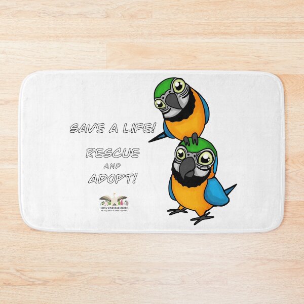 Item preview, Save a Life!  Rescue & Adopt ~ Blue & Gold Macaw designed and sold by HappyWings.