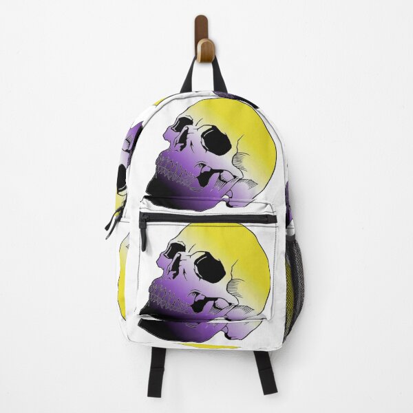 Item preview, Nonbinary Pride Skull designed and sold by failephant-art.