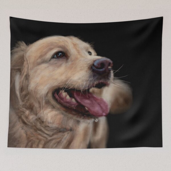 Item preview, Golden Retriever Dog Painting designed and sold by Justin Fowler Art.