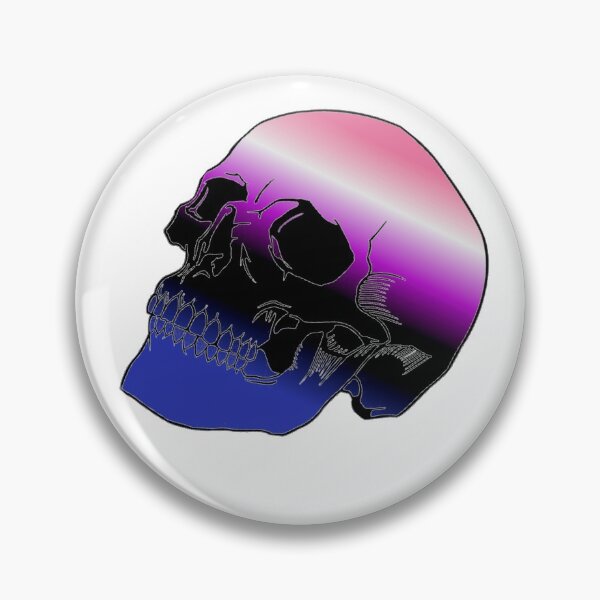 Item preview, Genderfluid Pride Skull designed and sold by failephant-art.