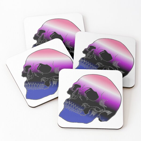 Item preview, Genderfluid Pride Skull designed and sold by failephant-art.
