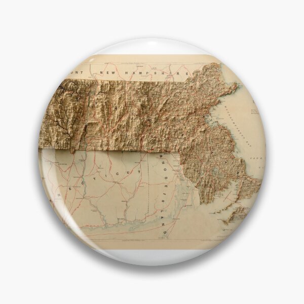 Item preview, 1880 Massachusetts Relief Map 3D digitally-rendered designed and sold by ThinkAboutMaps.