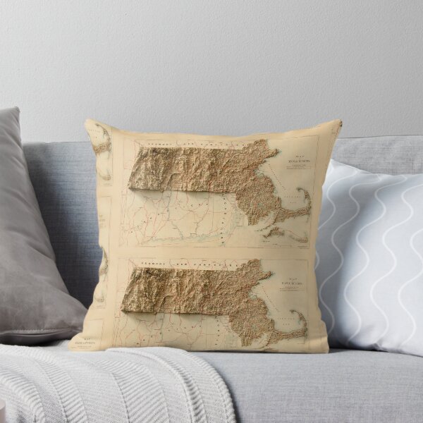 Item preview, 1880 Massachusetts Relief Map 3D digitally-rendered designed and sold by ThinkAboutMaps.