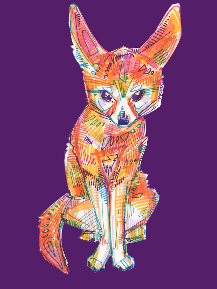 Fennec Fox Drawing - 2016 by gwennpaints