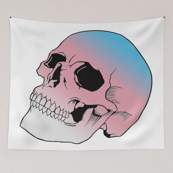 Item preview, Transgender Pride Skull designed and sold by failephant-art.