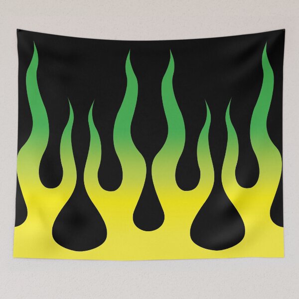 Item preview, FLAMES - LEMON n LIME - INVERTED designed and sold by deathtunejdm.