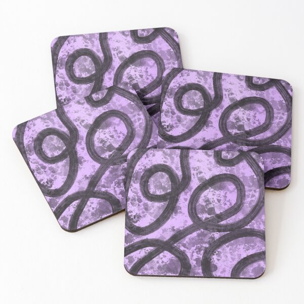 Item preview, Purple Black ,Textured Paint Stroke, Brush Line and paint splatter designed and sold by SamMadeGoodies.