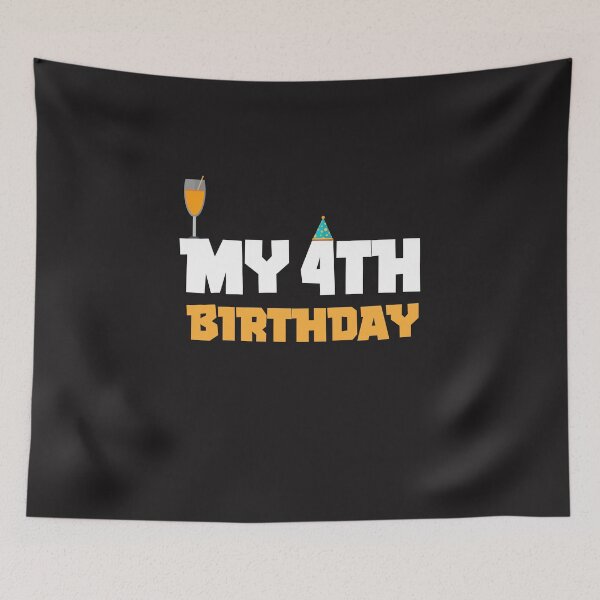 Item preview, MY 4Th BIRTHDAY: family Shirts, Valentines Day Shirt ,women Girl Clothing, Birthday shirt.  designed and sold by comeonyassine21.