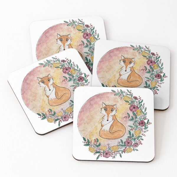 Item preview, Fox With Flowers designed and sold by VeloursDesigns.