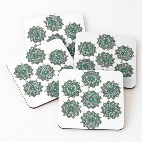 Item preview, Emerald emblem mandala pattern designed and sold by Jewelzforyou.