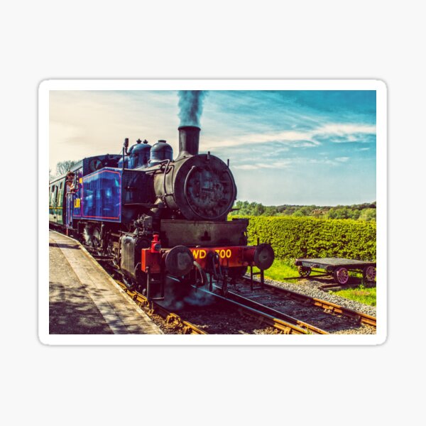 Steam train at Bodiam Station Sticker