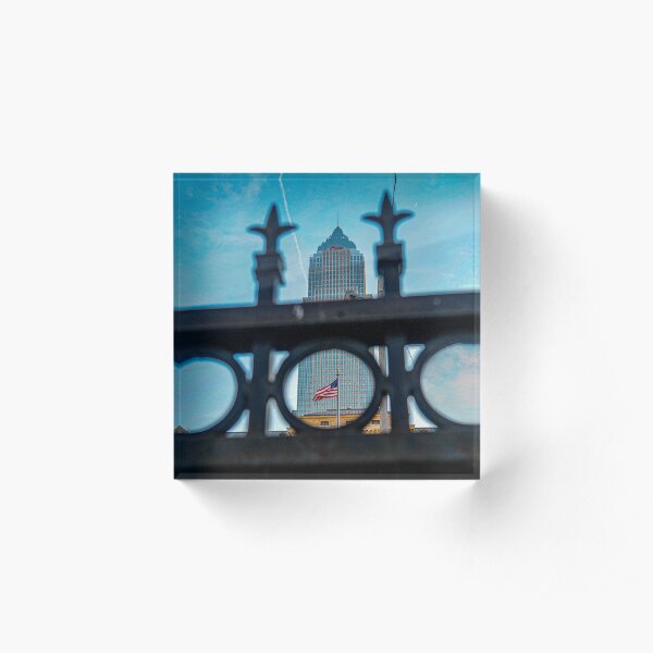 KeyBank Cleveland Acrylic Block
