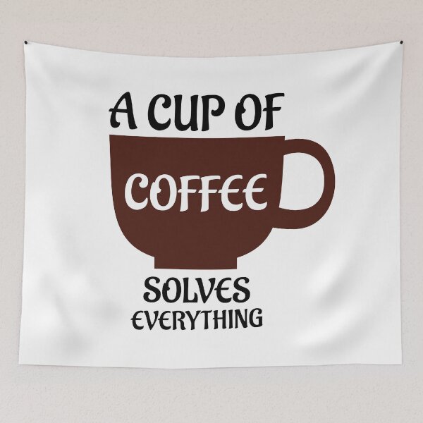 Item preview, A cup of coffee solves everything gift idea designed and sold by Beinfashion.