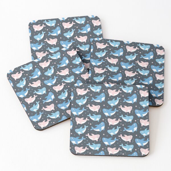Item preview, Kids Mask - Cartoon Sharks Pattern designed and sold by della95.
