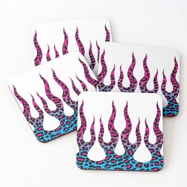Artikelvorschau, FLAMMEN - ROSA BLAU FADE - Leopard entworfen und verkauft von deathtunejdm.