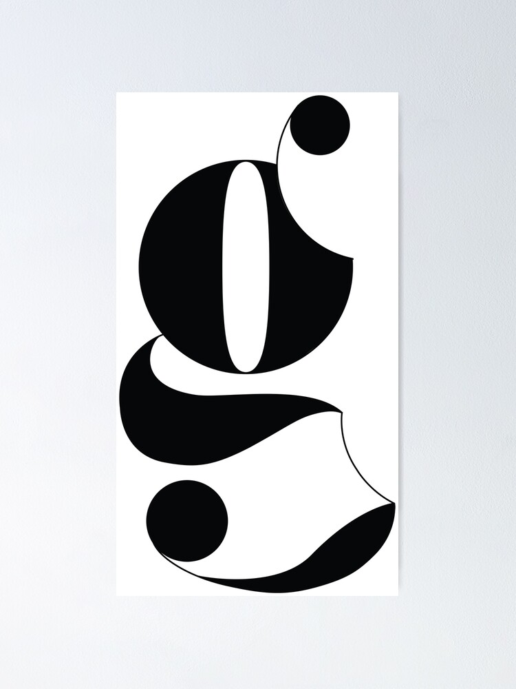 Original Typeface Letter G Poster For Sale By Mcompton Redbubble