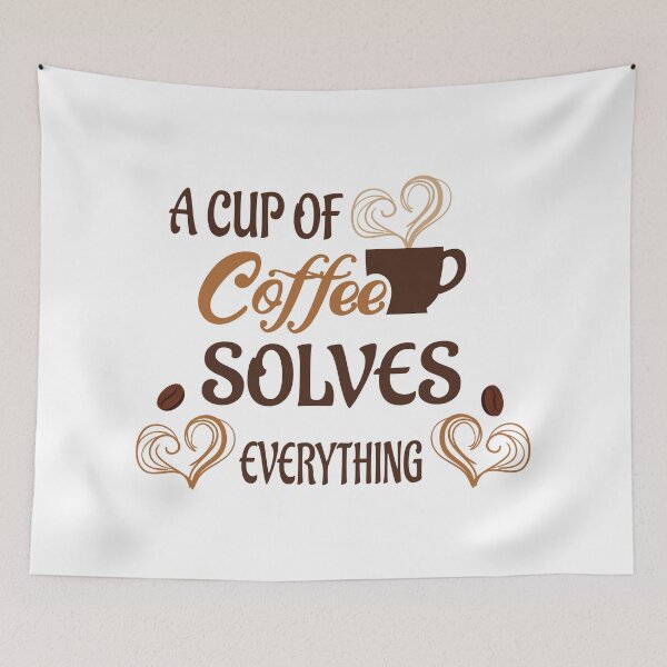 Item preview, A cup of coffee solves everything gift idea designed and sold by Beinfashion.