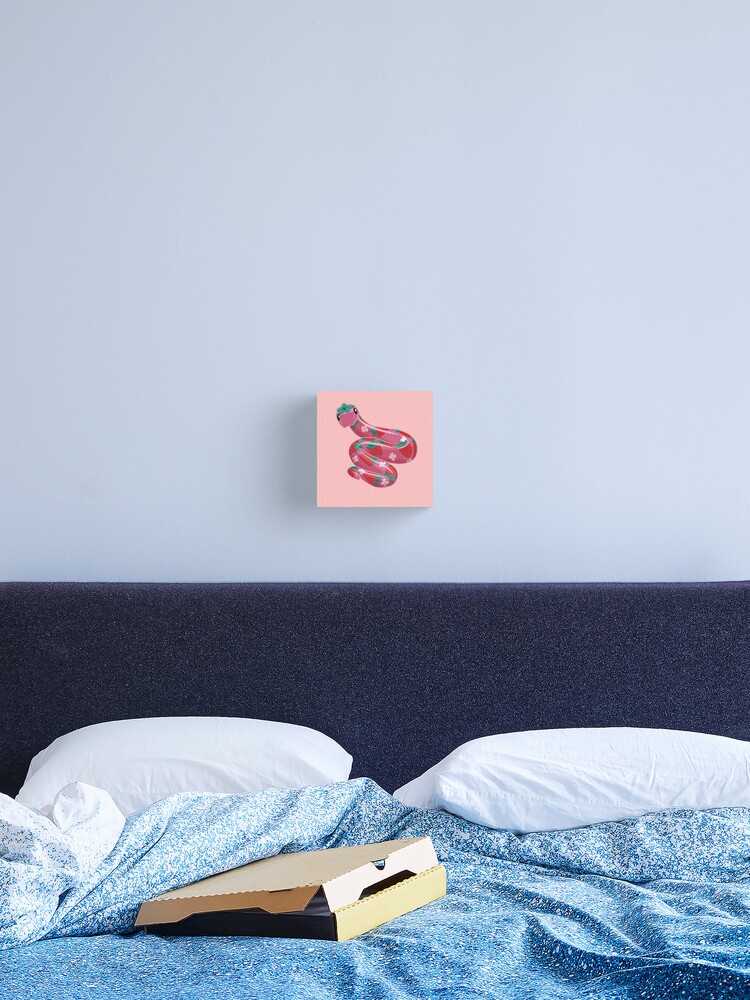Thumbnail 2 of 3, Canvas Print, Strawberry Nope Rope designed and sold by NeonTesla.