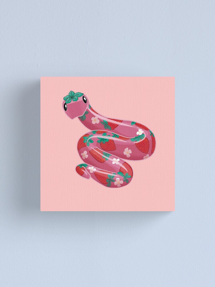 Thumbnail 1 of 3, Canvas Print, Strawberry Nope Rope designed and sold by NeonTesla.