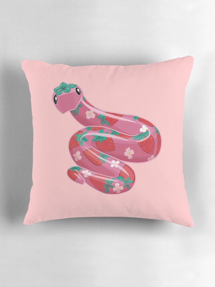Thumbnail 3 of 4, Pillow, Strawberry Nope Rope designed and sold by NeonTesla.