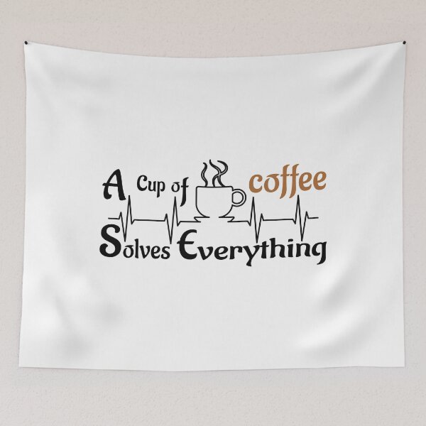 Item preview, A cup of coffee solves everything gift idea designed and sold by Beinfashion.