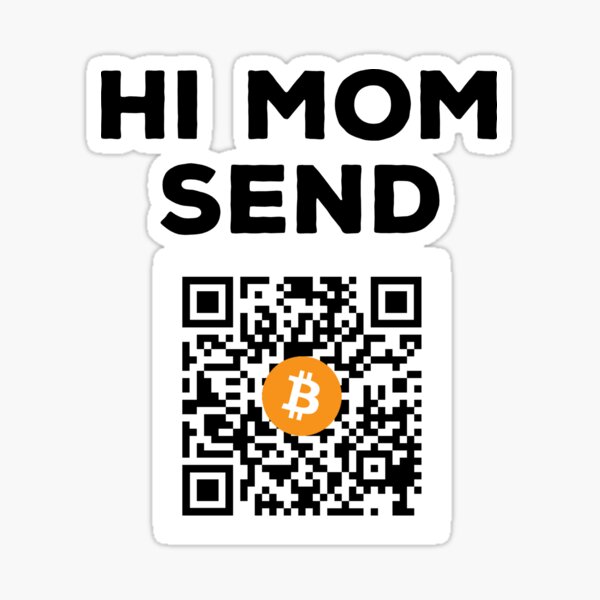 Customised - 'Bitcoin Accepted Here' Design Logo with QR code. Bitcoin Cryptocurrency  Blockchain Wallet Sticker for Sale by Art Vandelay