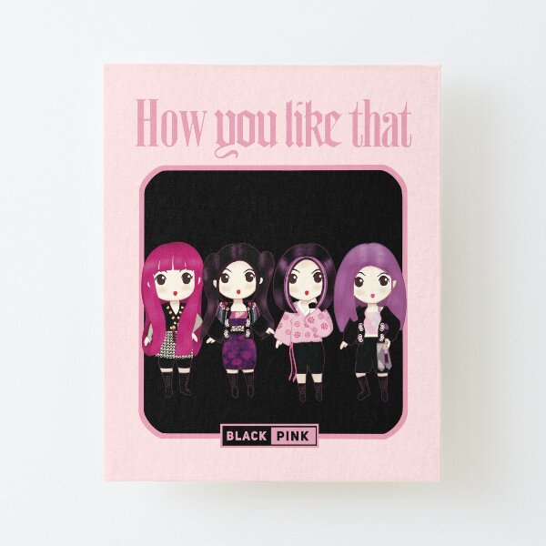 Black Pink Canvas Mounted Print