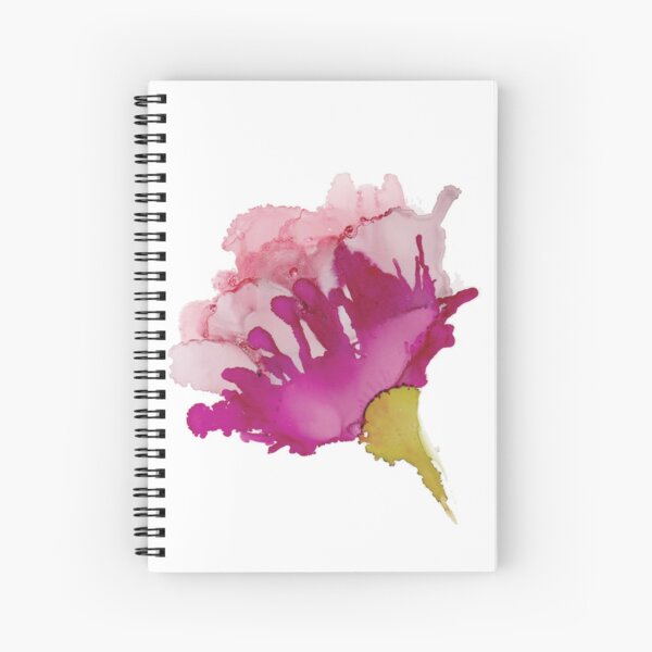 Pink Abstract Floral A Spiral Notebook