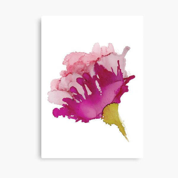 Pink Abstract Floral A Canvas Print