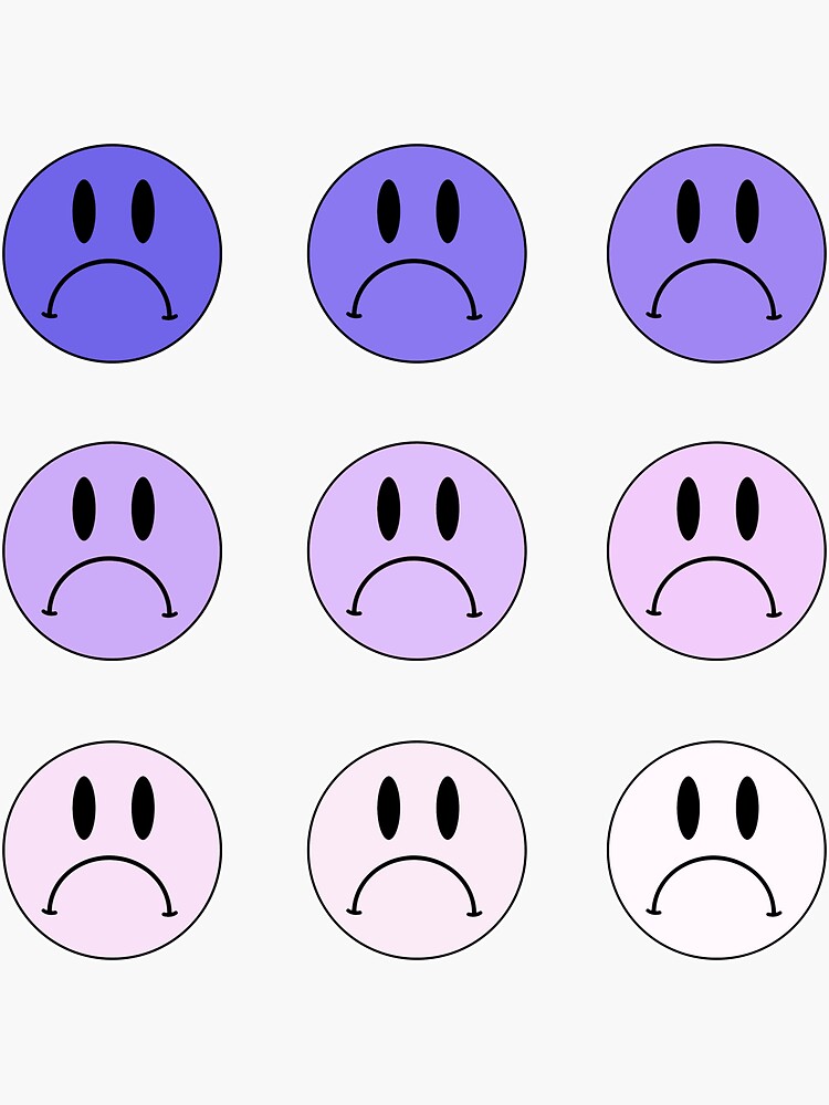 "Sad Faces Sticker Pack" Sticker By Quinjao | Redbubble