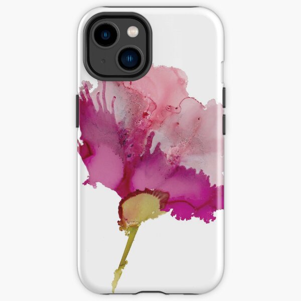 Pink Abstract Floral B iPhone Tough Case