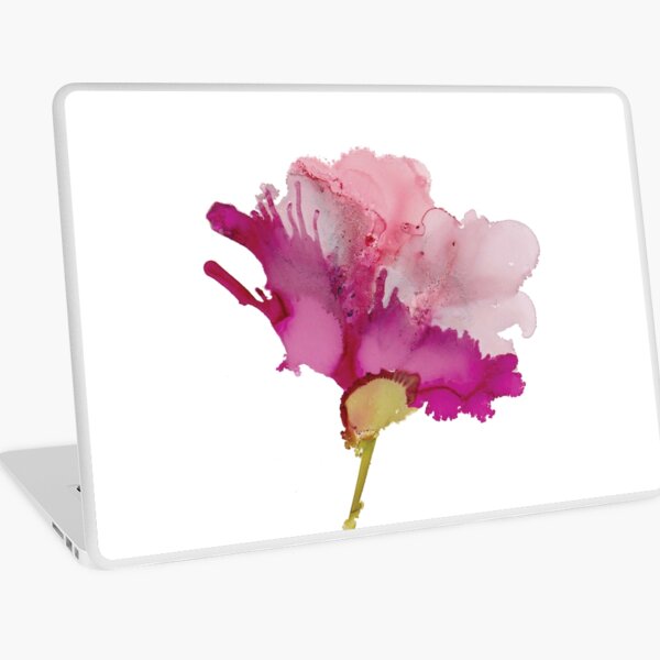 Pink Abstract Floral B Laptop Skin