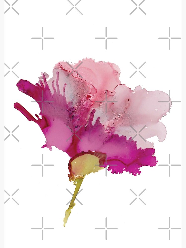 Thumbnail 3 of 3, Poster, Pink Abstract Floral B designed and sold by qwollock.