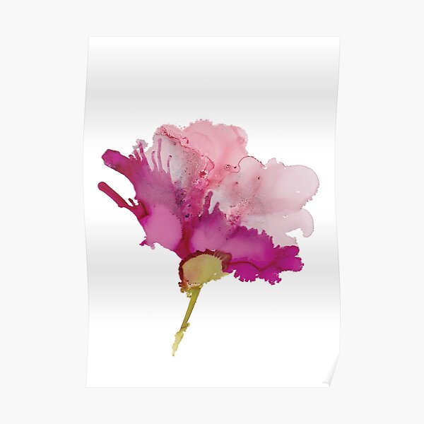 Pink Abstract Floral B Poster