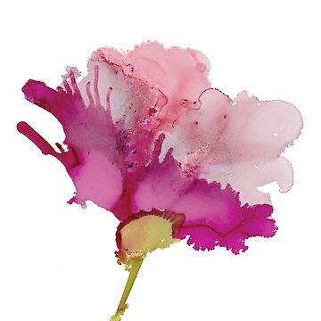 Artwork thumbnail, Pink Abstract Floral B by qwollock