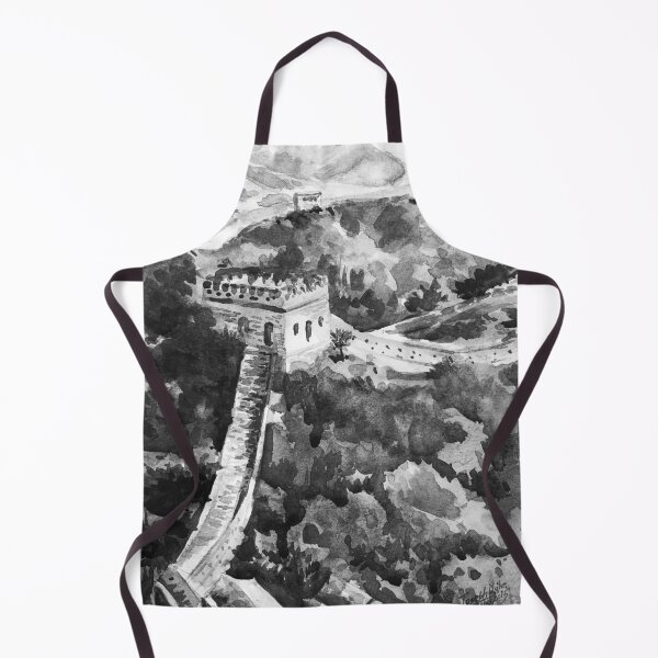 Item preview, Great Wall of China Black and White Watercolor Painting designed and sold by TheJoeyStudio.