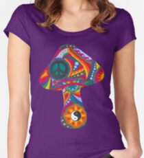 Camiseta entallada de cuello redondo Seta psicodélica