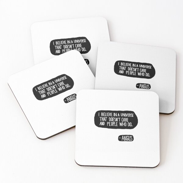 Item preview, I believe in a universe angus quote white designed and sold by o-hagan.