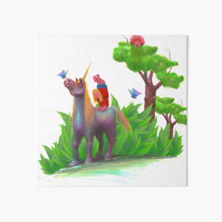 A Unicorn in my Forest Art Board Print