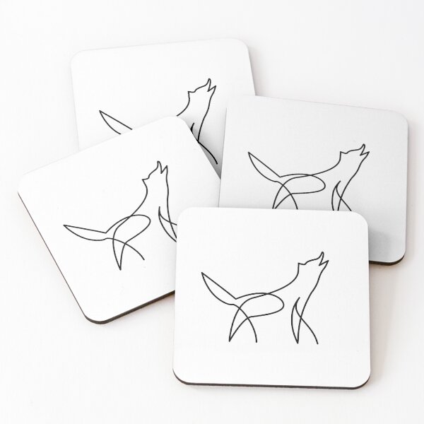 Item preview, The wolf, one line drawing designed and sold by Elis-Art.