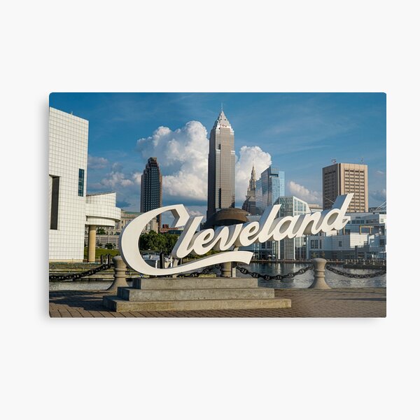 Cleveland Sign - North Coast Harbor Metal Print
