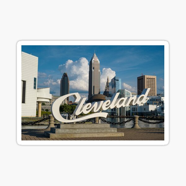 Cleveland Sign - North Coast Harbor Sticker