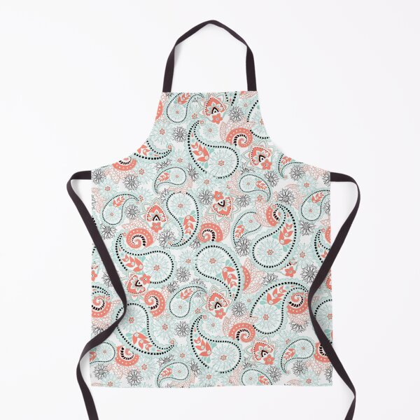 Aperçu de l'œuvre Paisley #2 in mint and coral créée et vendue par bunyipdesigns.