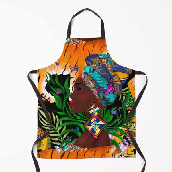 Item preview, African woman,tiger,tropical art designed and sold by MariaMarinova.