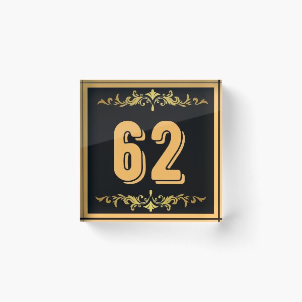 Item preview, Number 62 designed and sold by HappinessWorld.