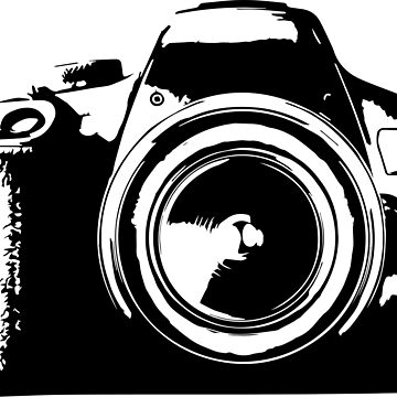 digital camera clipart black and white hen