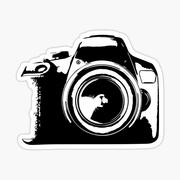 digital camera clipart black and white hen