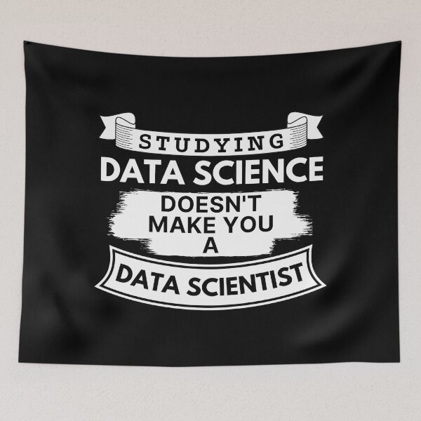 Item preview, Studying Data Science Doesn't Make You a Data Scientist designed and sold by TakeOnWisdom.